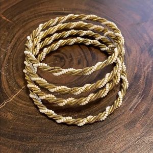 Four bangle bracelet set
